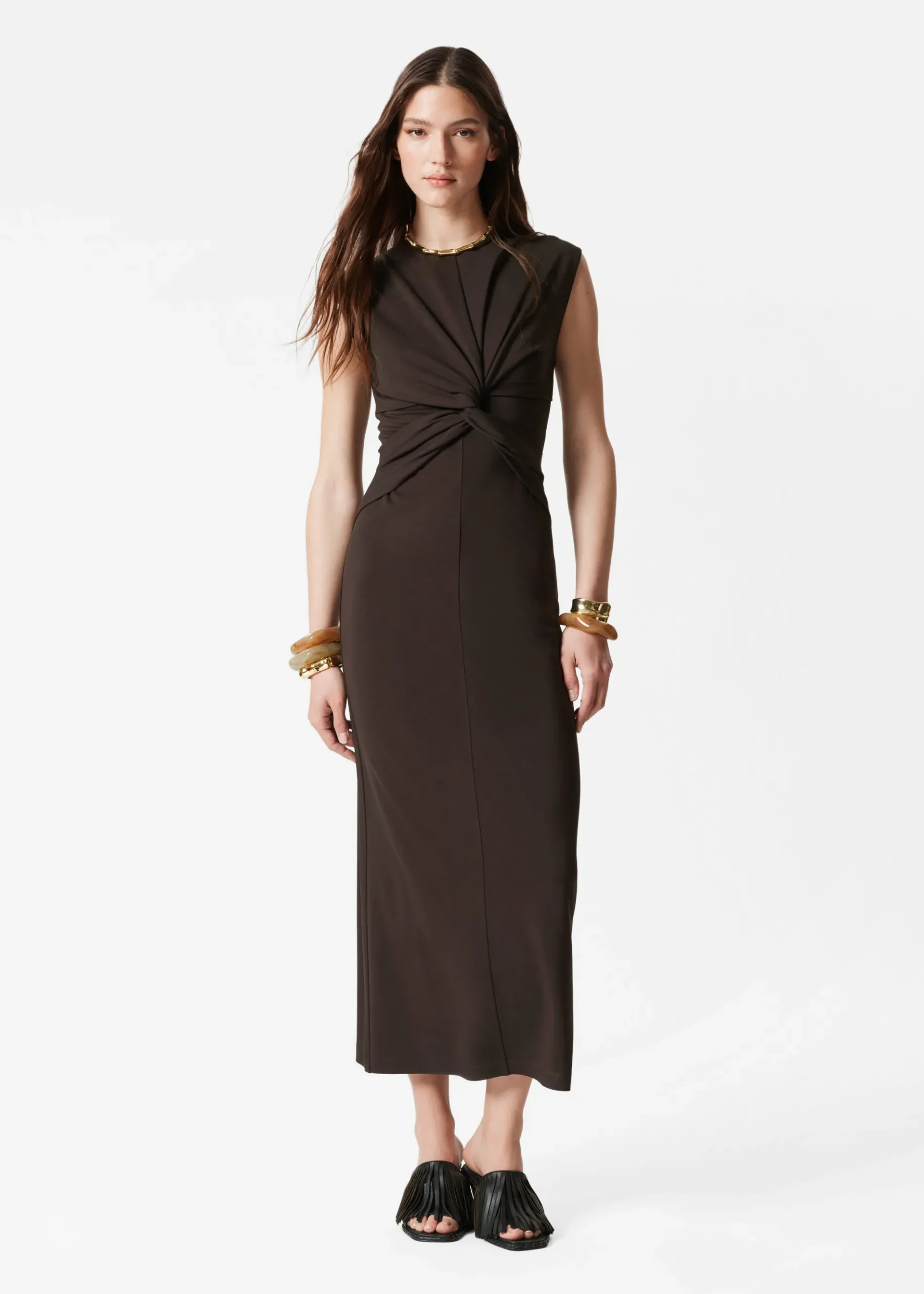 & Other Stories Maxikleid mit Twist-Detail