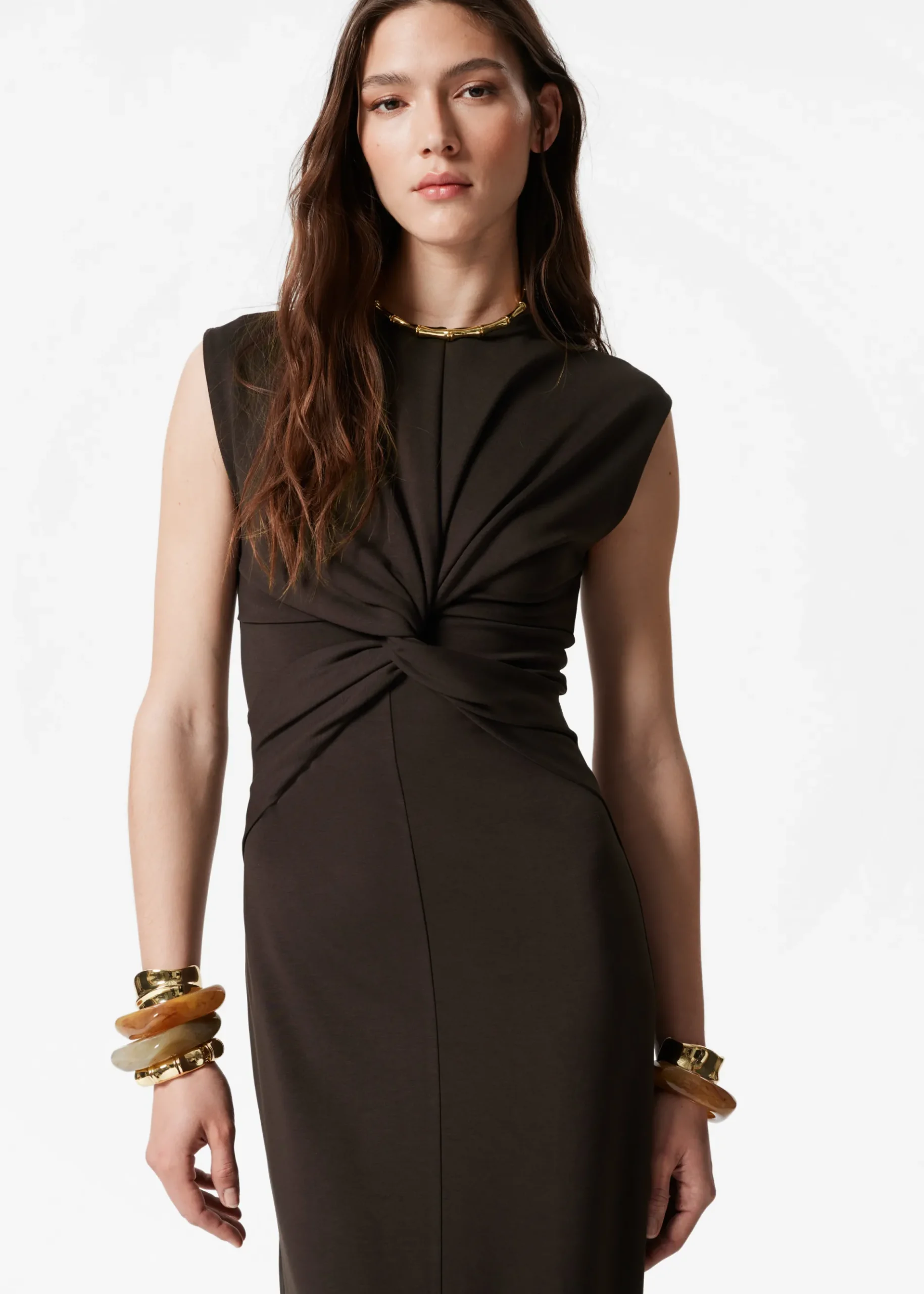 & Other Stories Maxikleid mit Twist-Detail