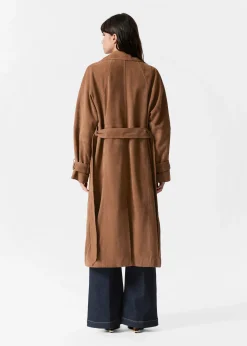 & Other Stories Maxi-Trenchcoat aus Veloursleder