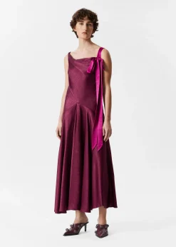 & Other Stories Maxi-Trägerkleid mit Bändern