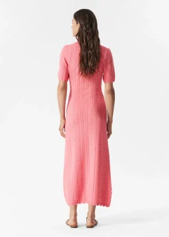 & Other Stories Midikleid aus Pointelle-Strick