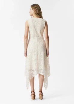 & Other Stories Midikleid aus Spitze mit V-Ausschnitt