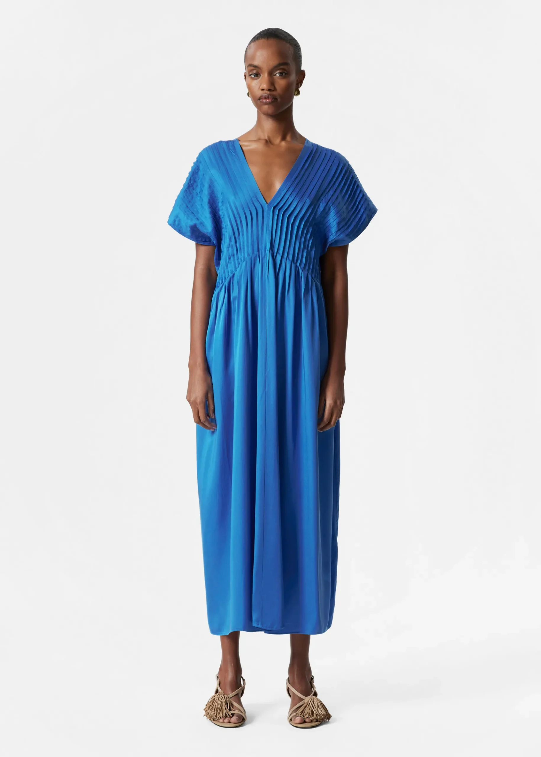 & Other Stories Midikleid mit Falten