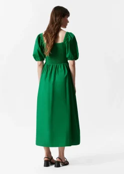 & Other Stories Midikleid mit Puffärmeln