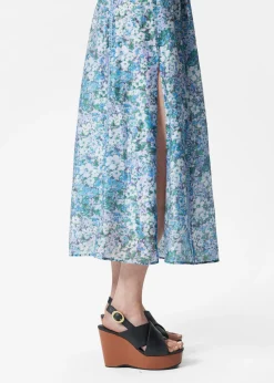 & Other Stories Midikleid mit Rüschen
