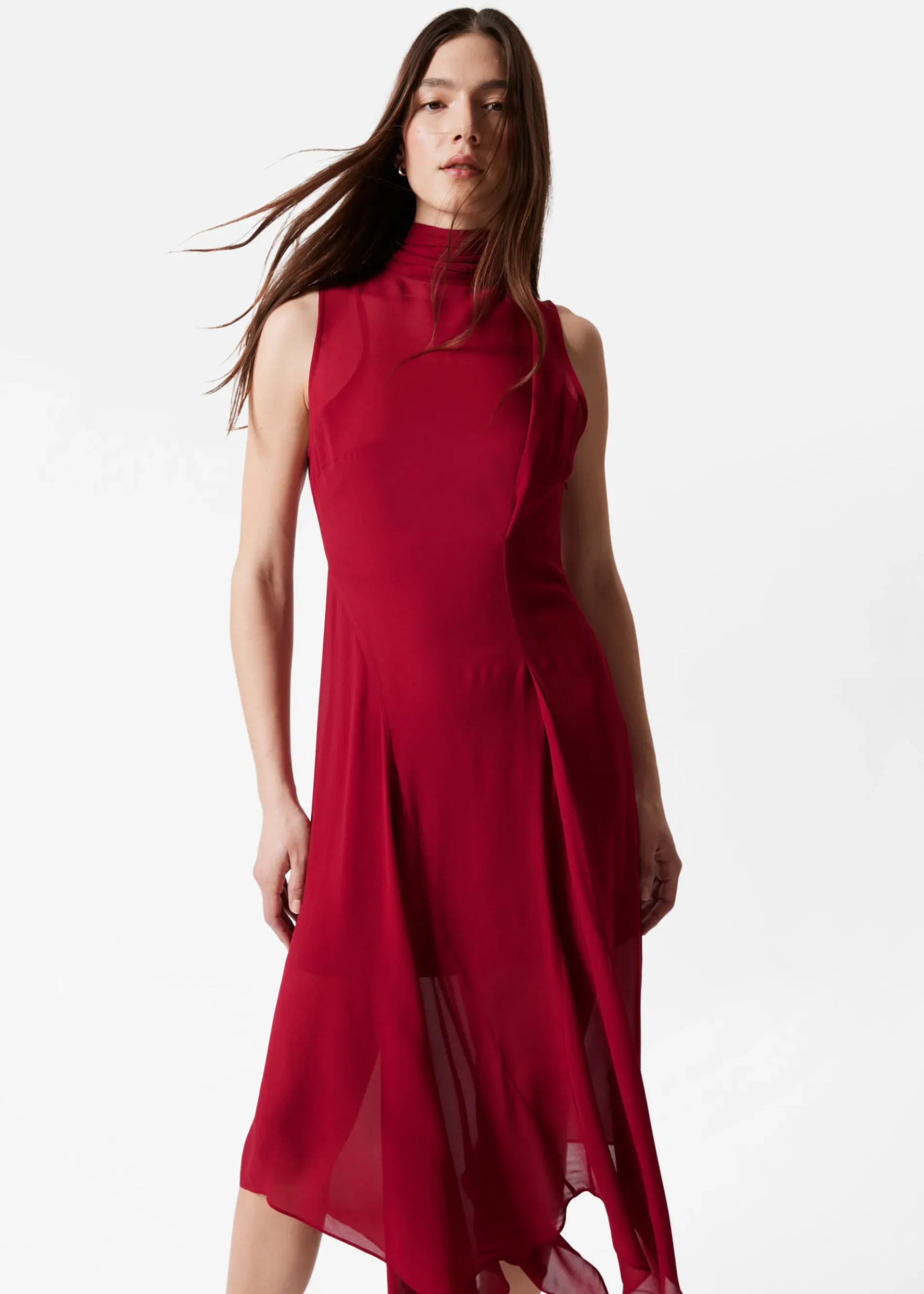 & Other Stories Midikleid mit Schal