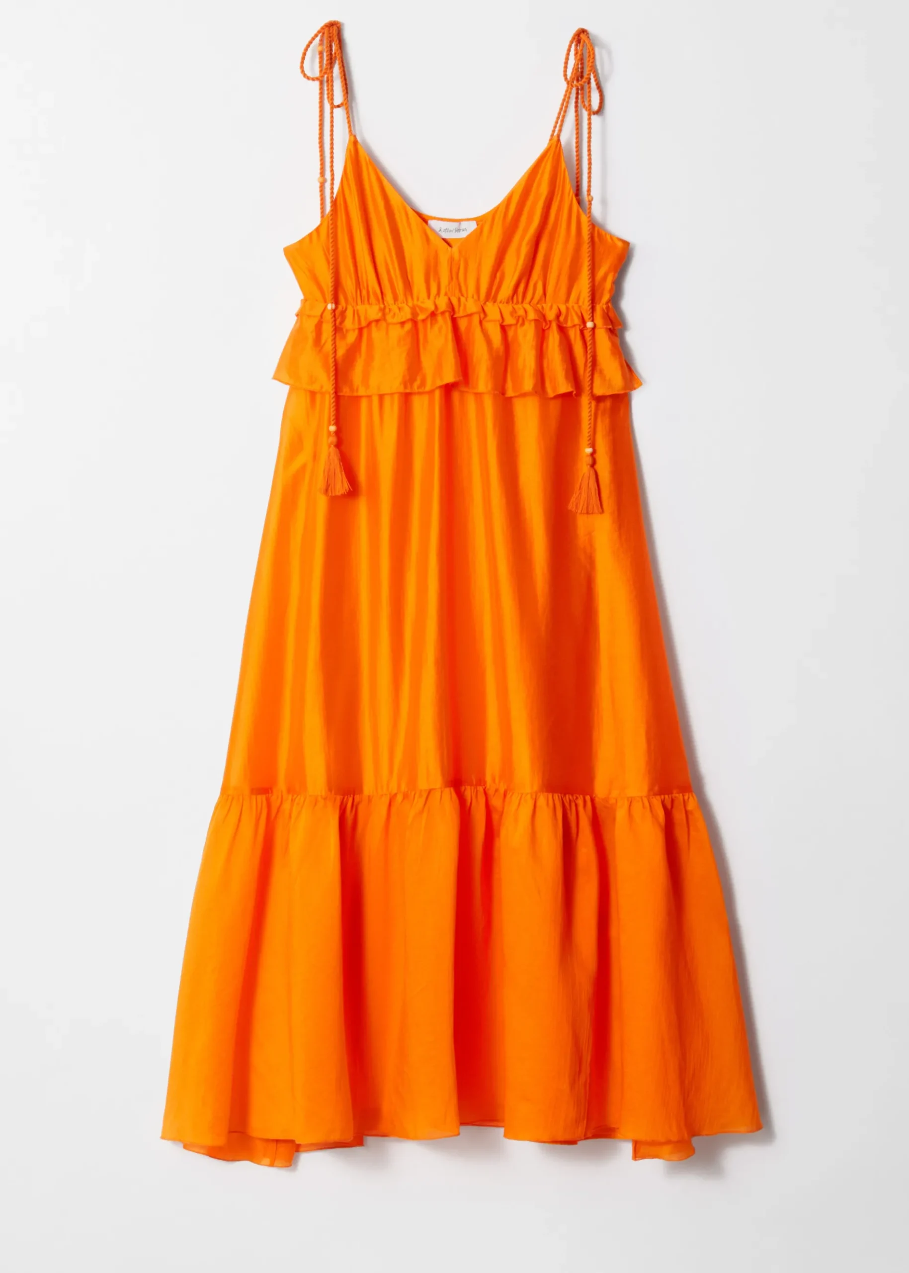 & Other Stories Midikleid mit schmalen Trägern