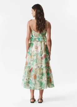 & Other Stories Midikleid mit schmalen Trägern