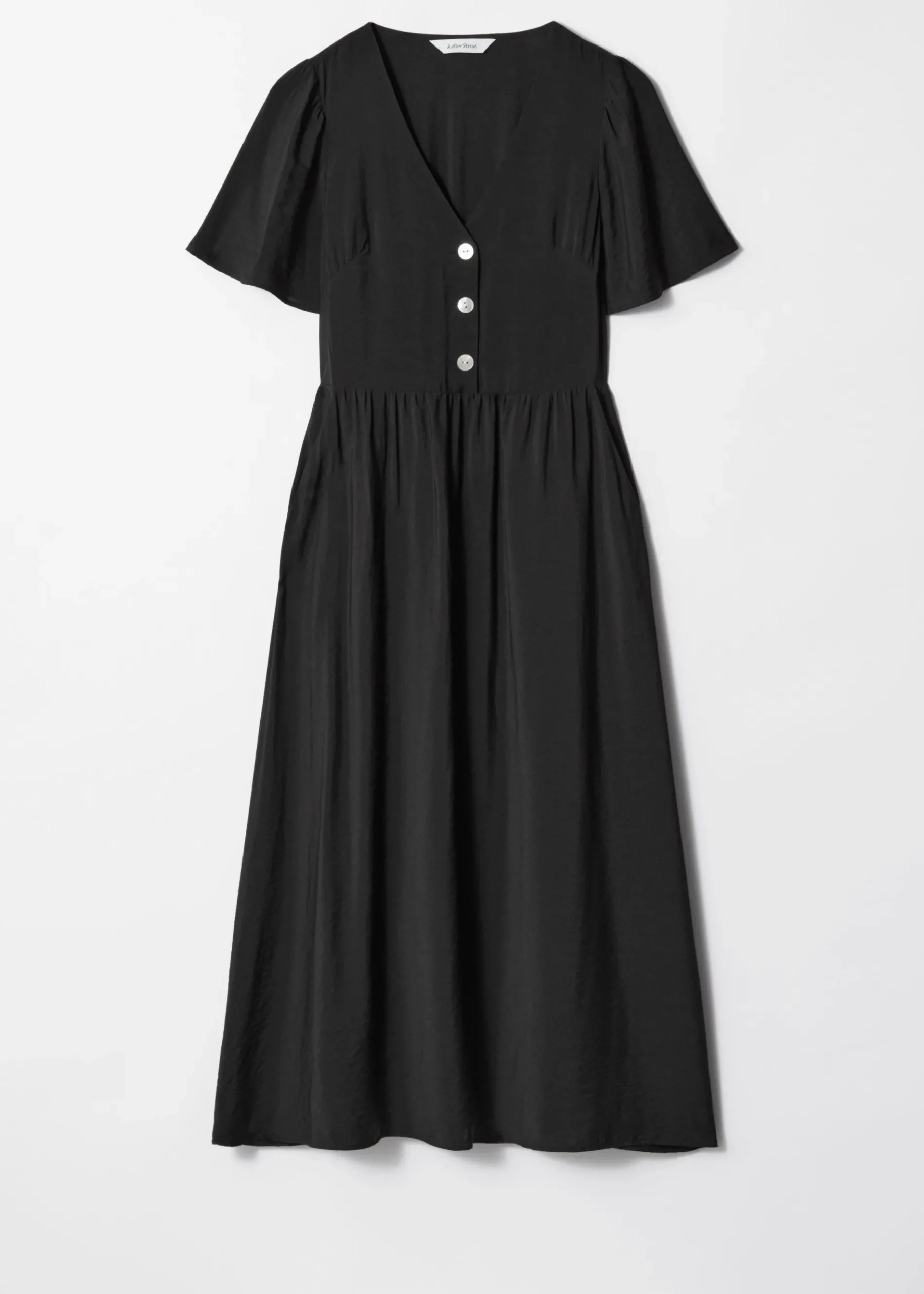 & Other Stories Midikleid mit V-Ausschnitt
