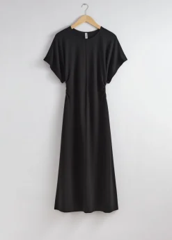 & Other Stories Midikleid mit Volantärmeln