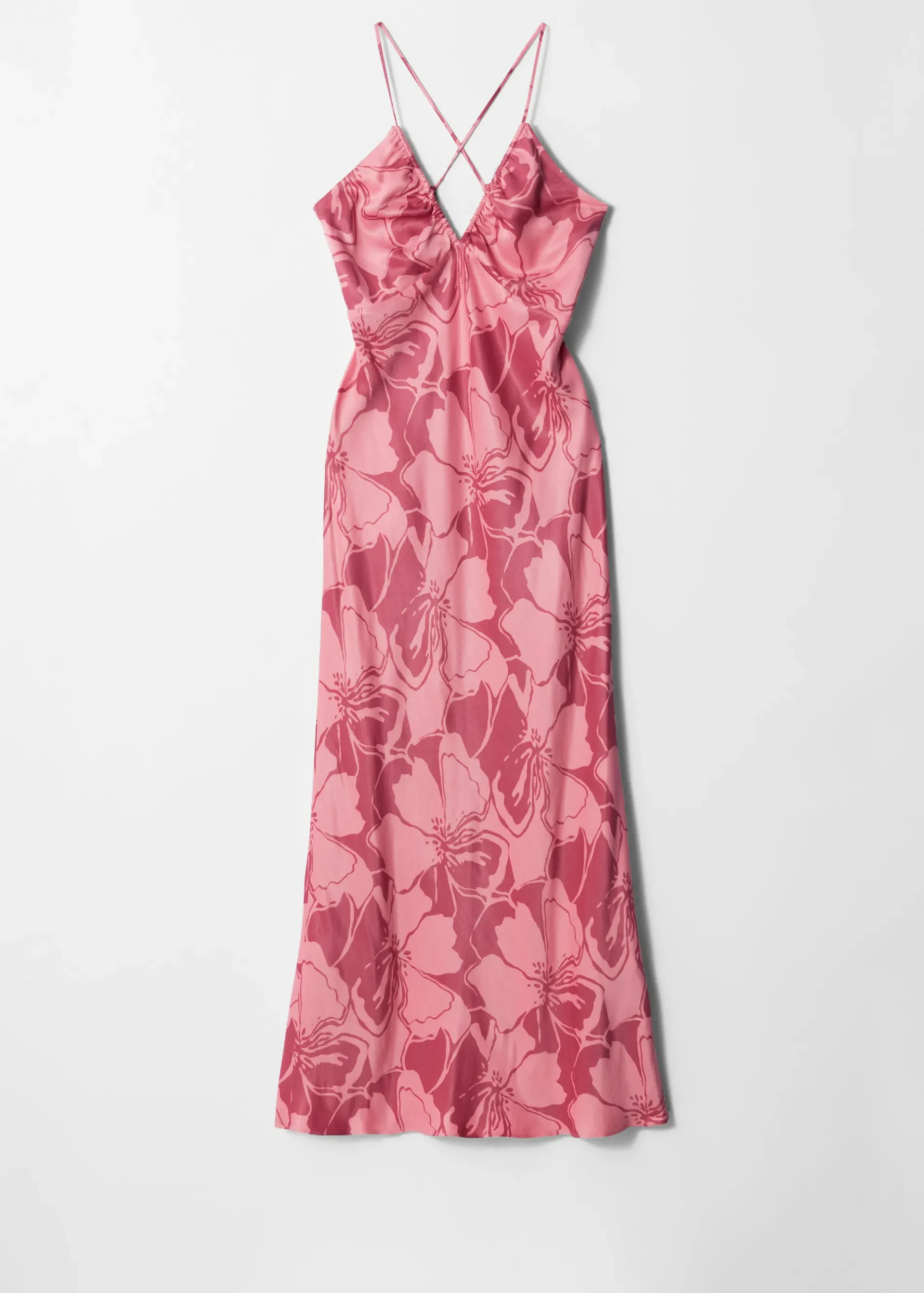 & Other Stories Midi-Trägerkleid aus Satin