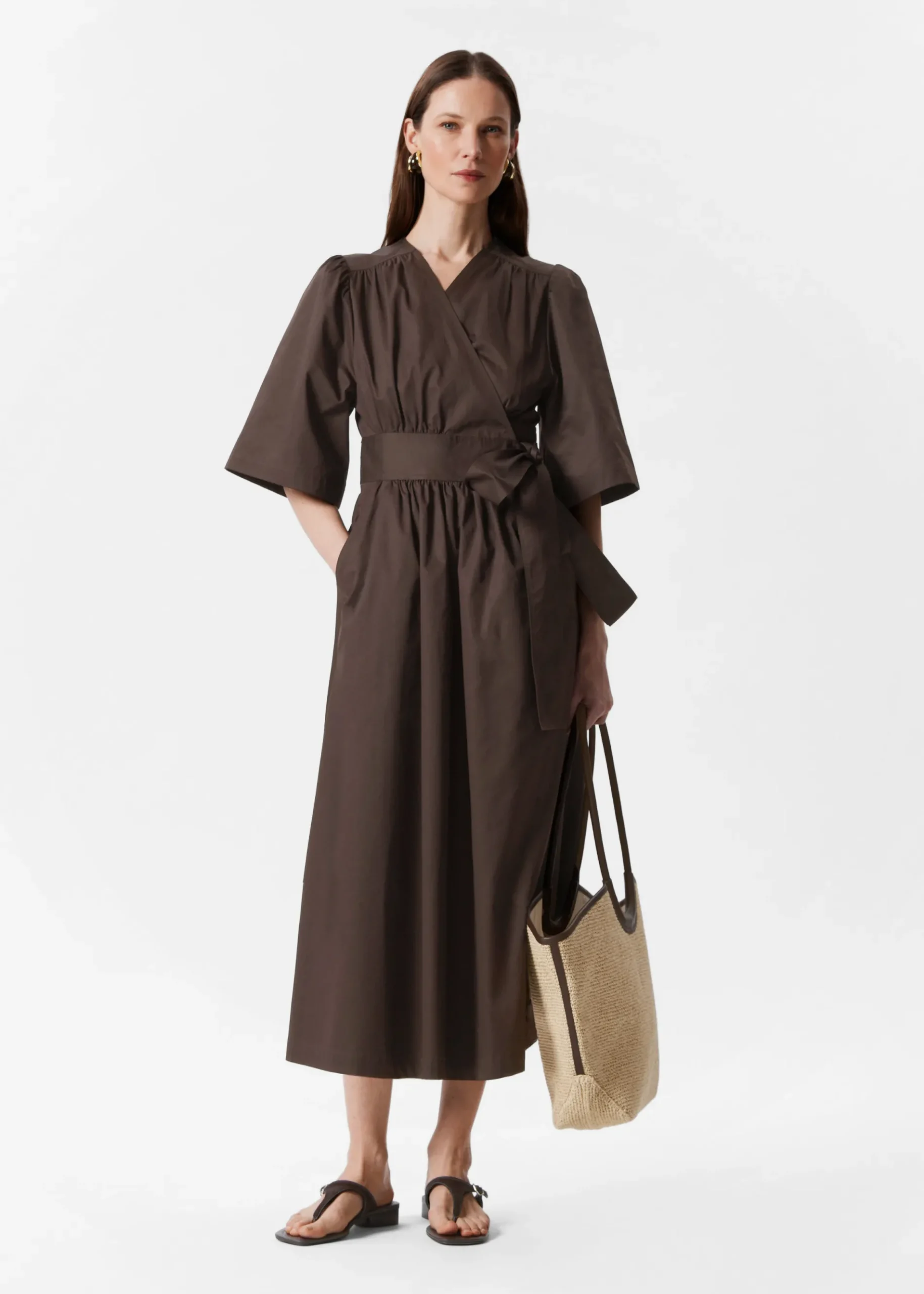& Other Stories Midi-Wickelkleid