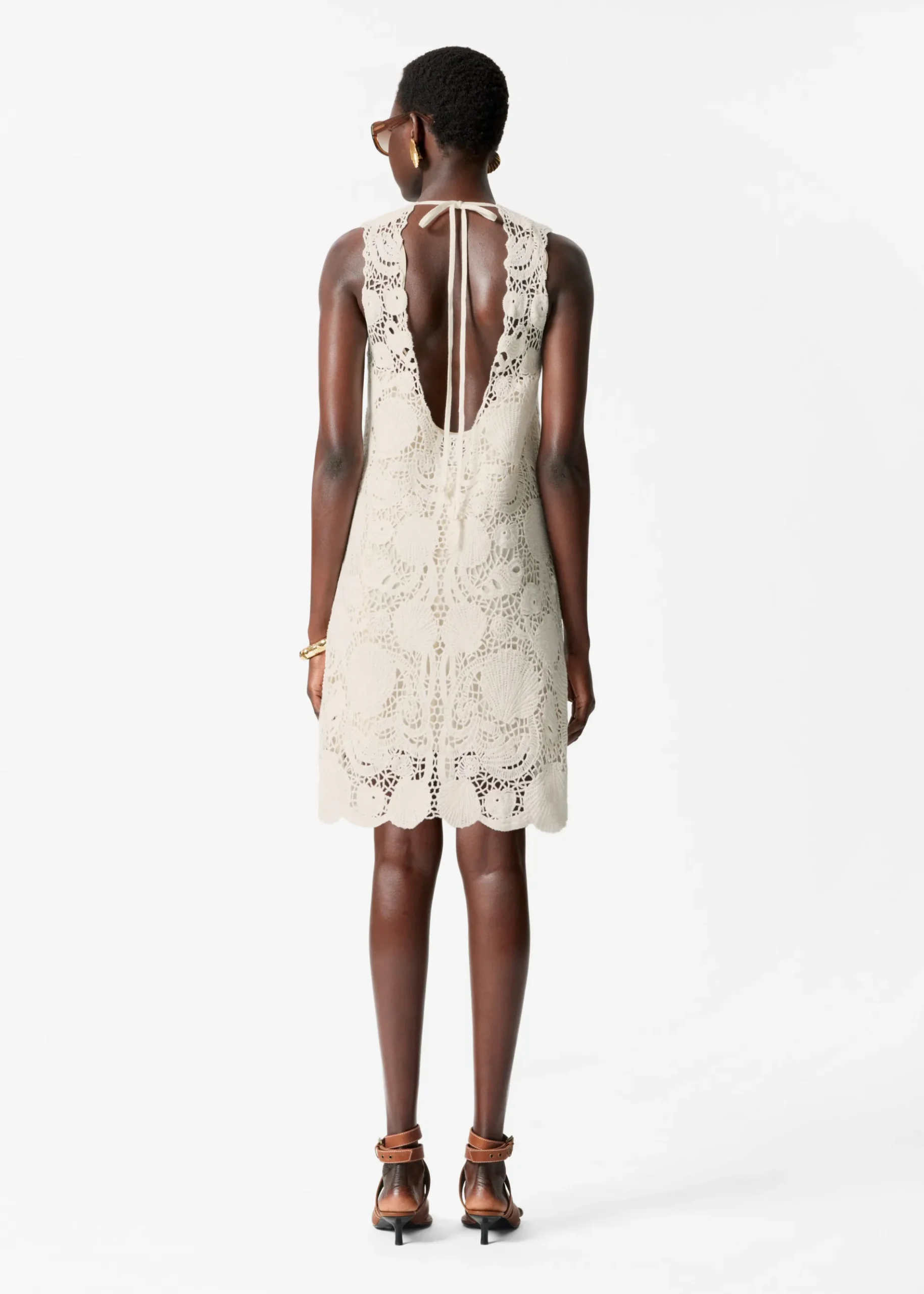& Other Stories Mini-Häkelkleid