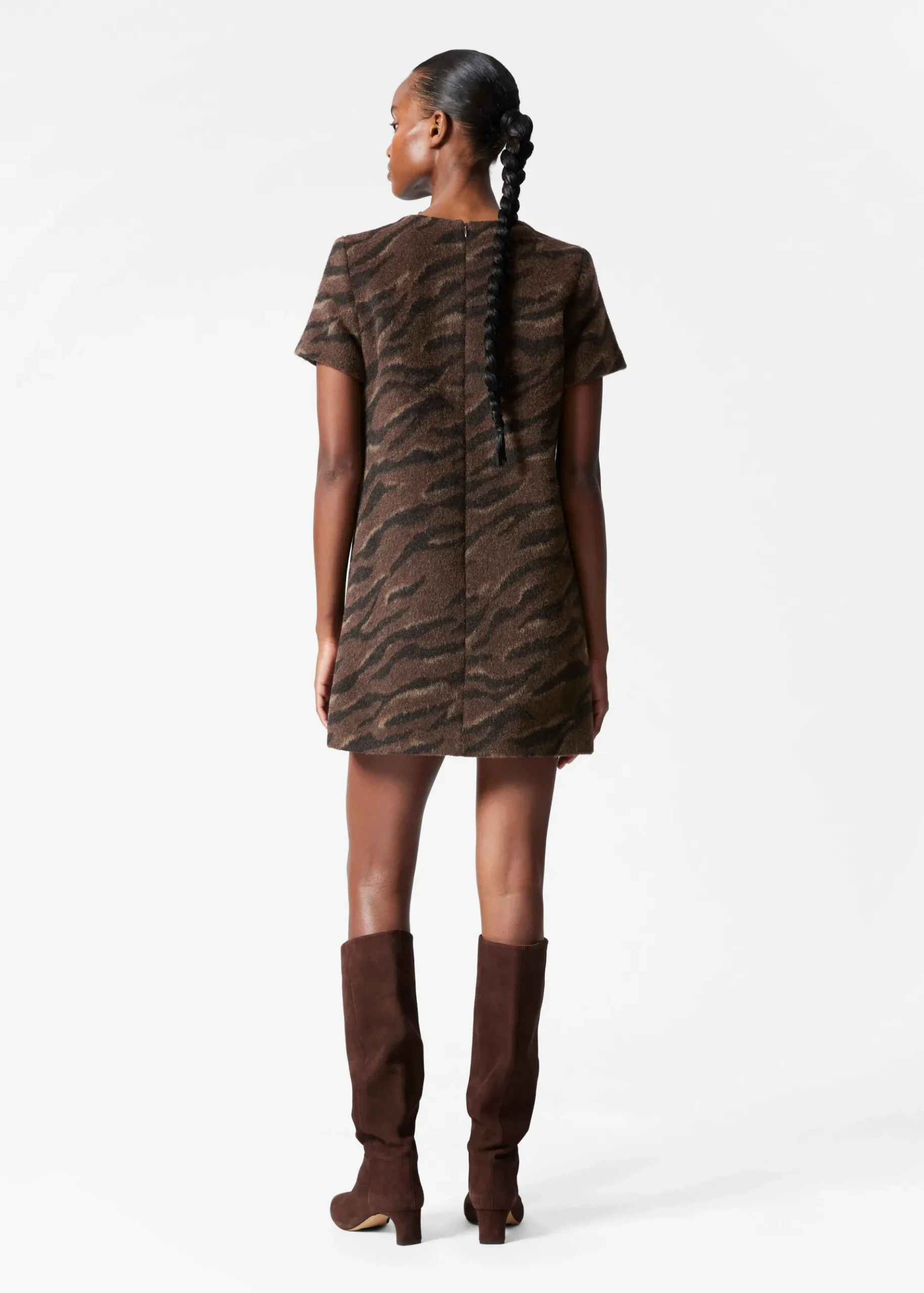 & Other Stories Minikleid aus Woll-Jacquard