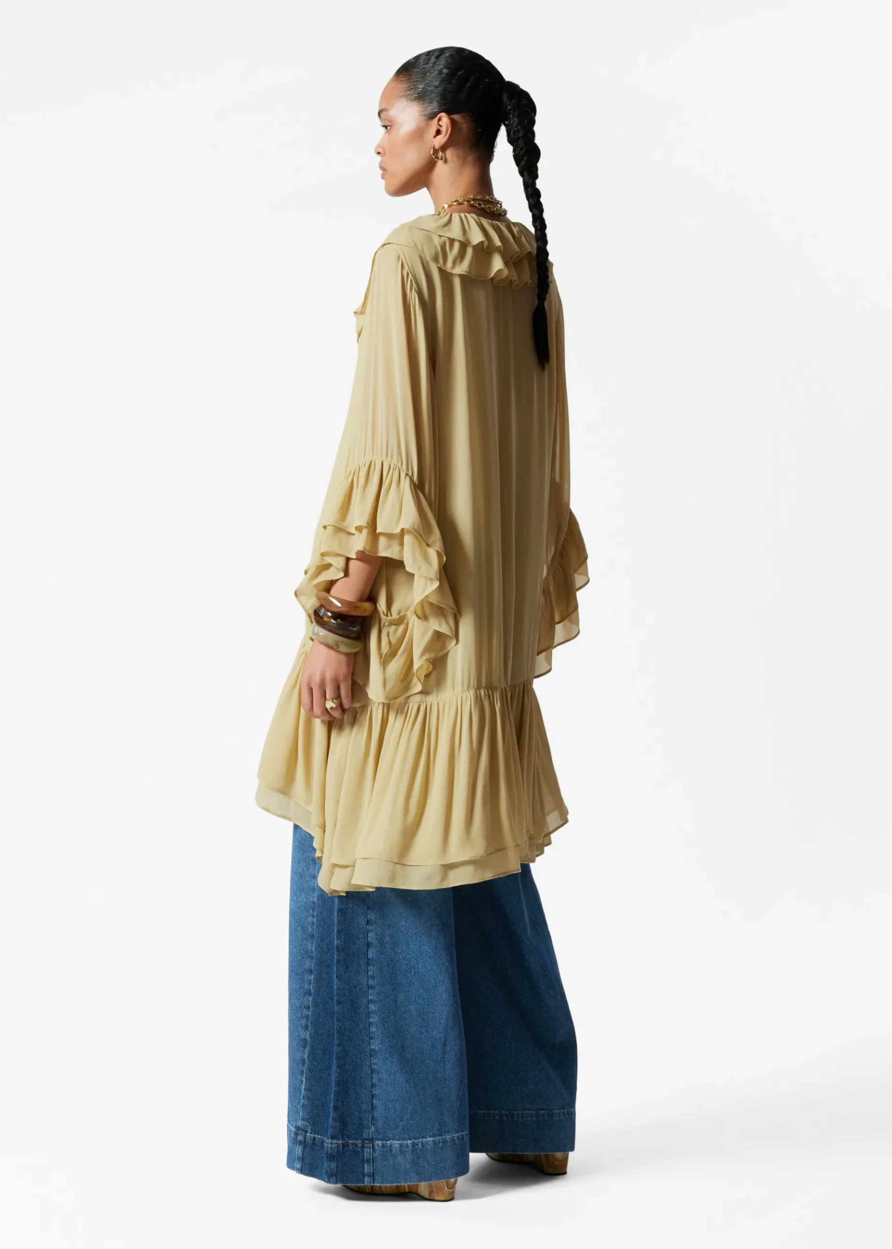 & Other Stories Minikleid mit Volants
