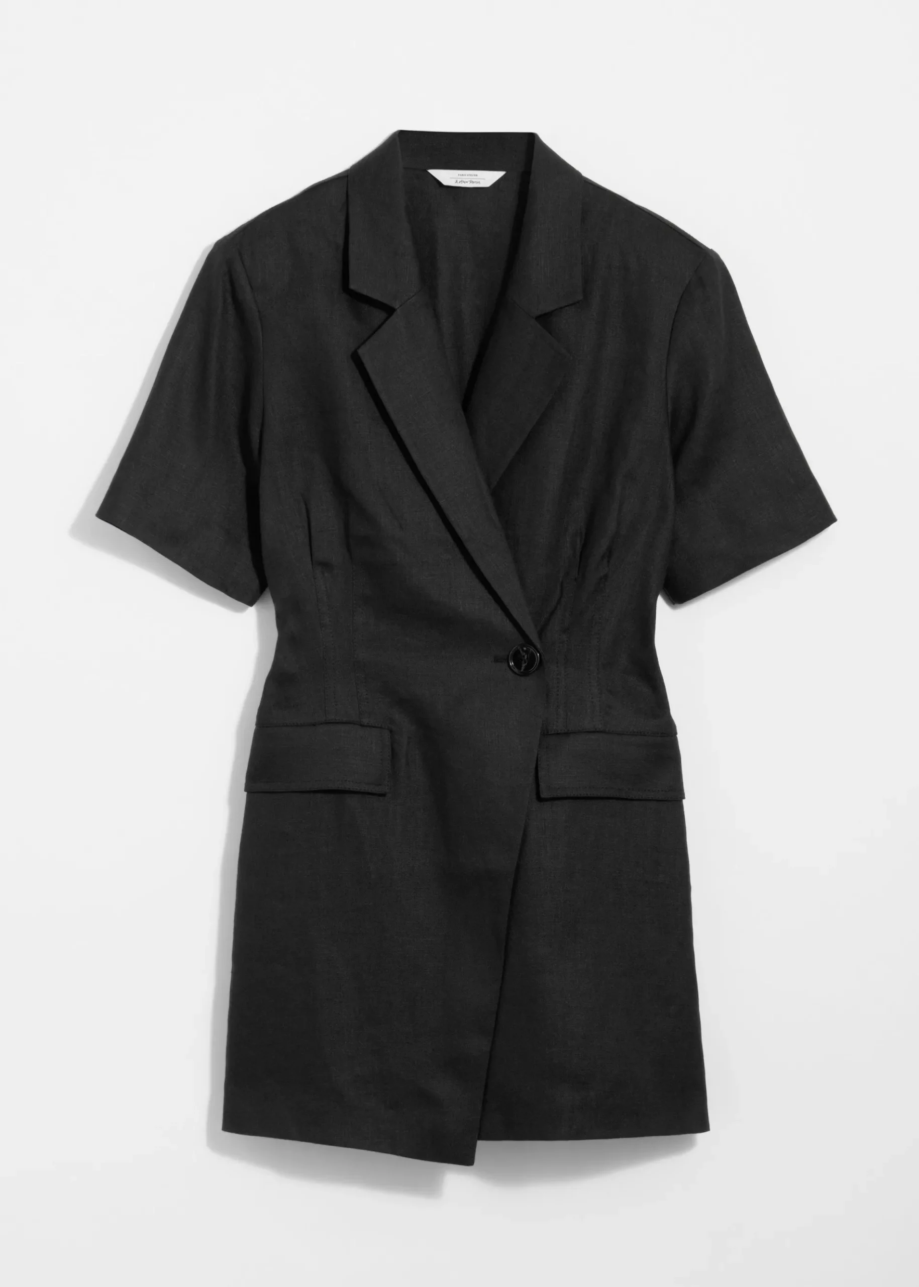 & Other Stories Mini-Leinenkleid im Blazer-Stil