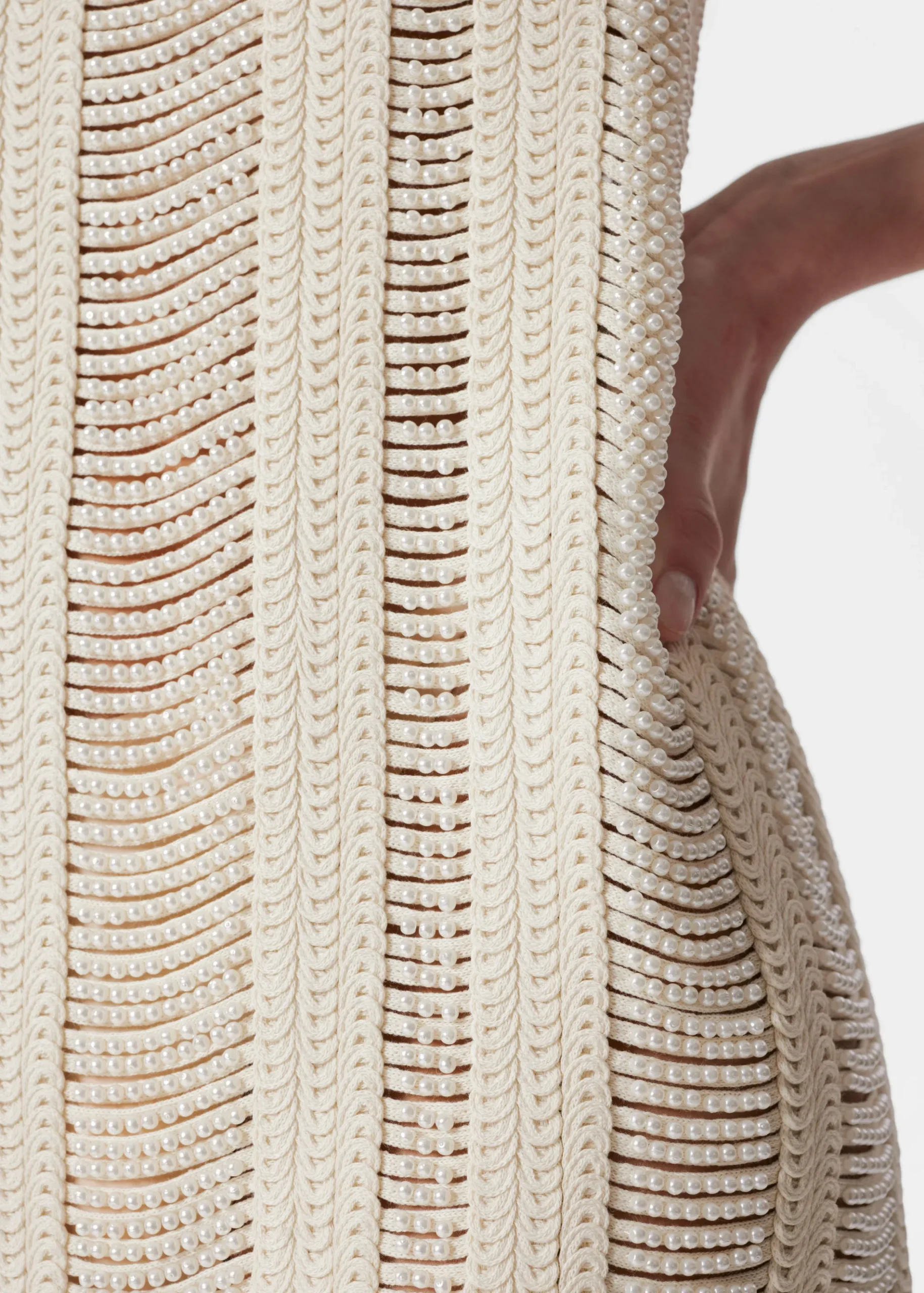 & Other Stories Mini-Strickkleid mit Perlen