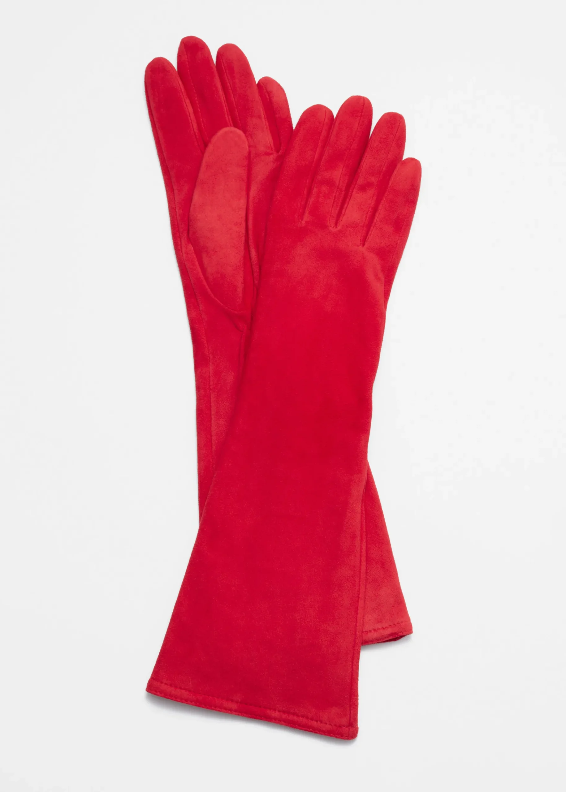 & Other Stories Mit Wolle gefütterte Handschuhe aus Veloursleder
