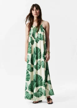 & Other Stories Neckholder-Maxikleid mit Falten