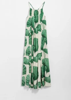 & Other Stories Neckholder-Maxikleid mit Falten