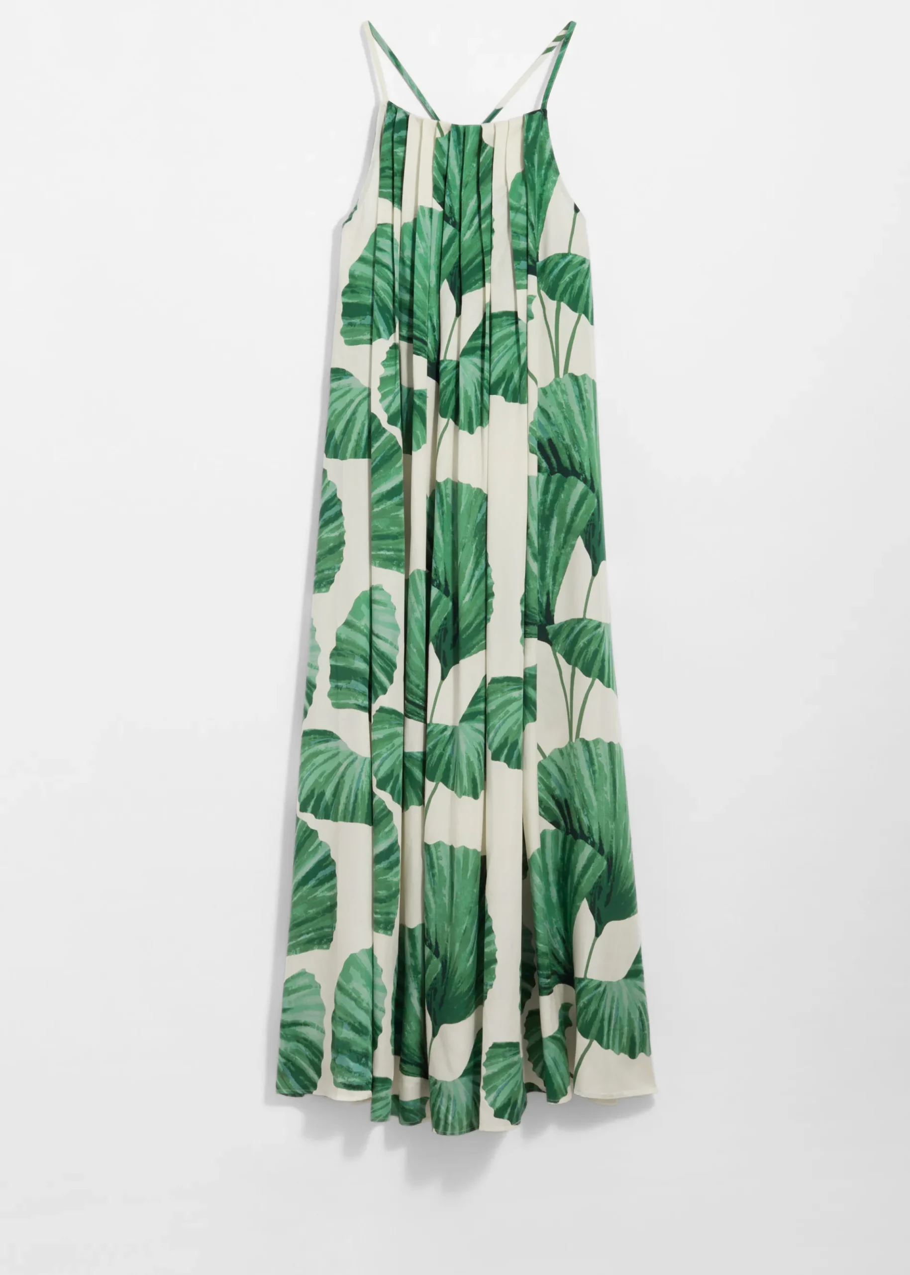 & Other Stories Neckholder-Maxikleid mit Falten