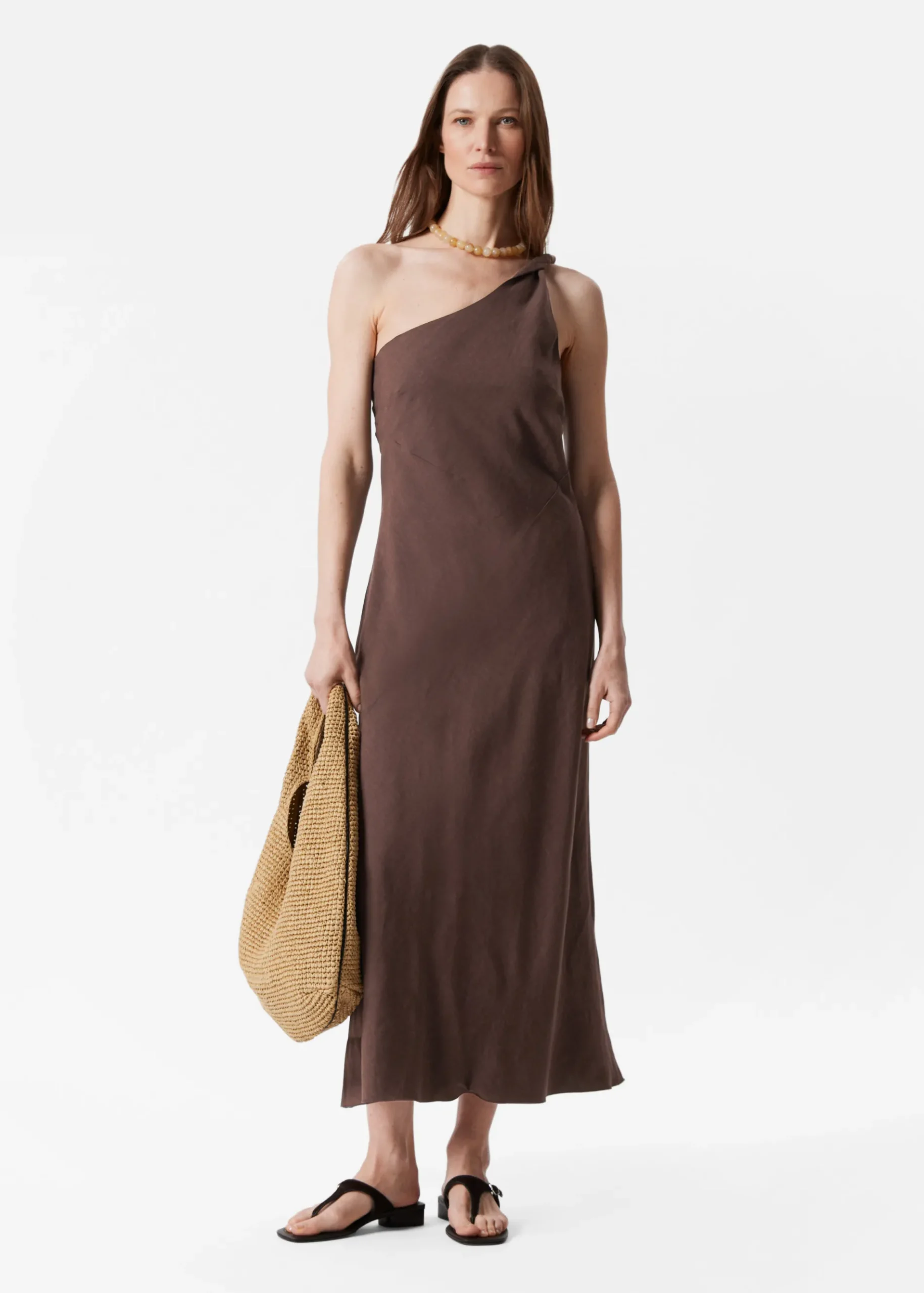 & Other Stories One-Shoulder-Midikleid