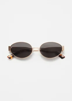 & Other Stories Ovale Sonnenbrille mit Metallgestell