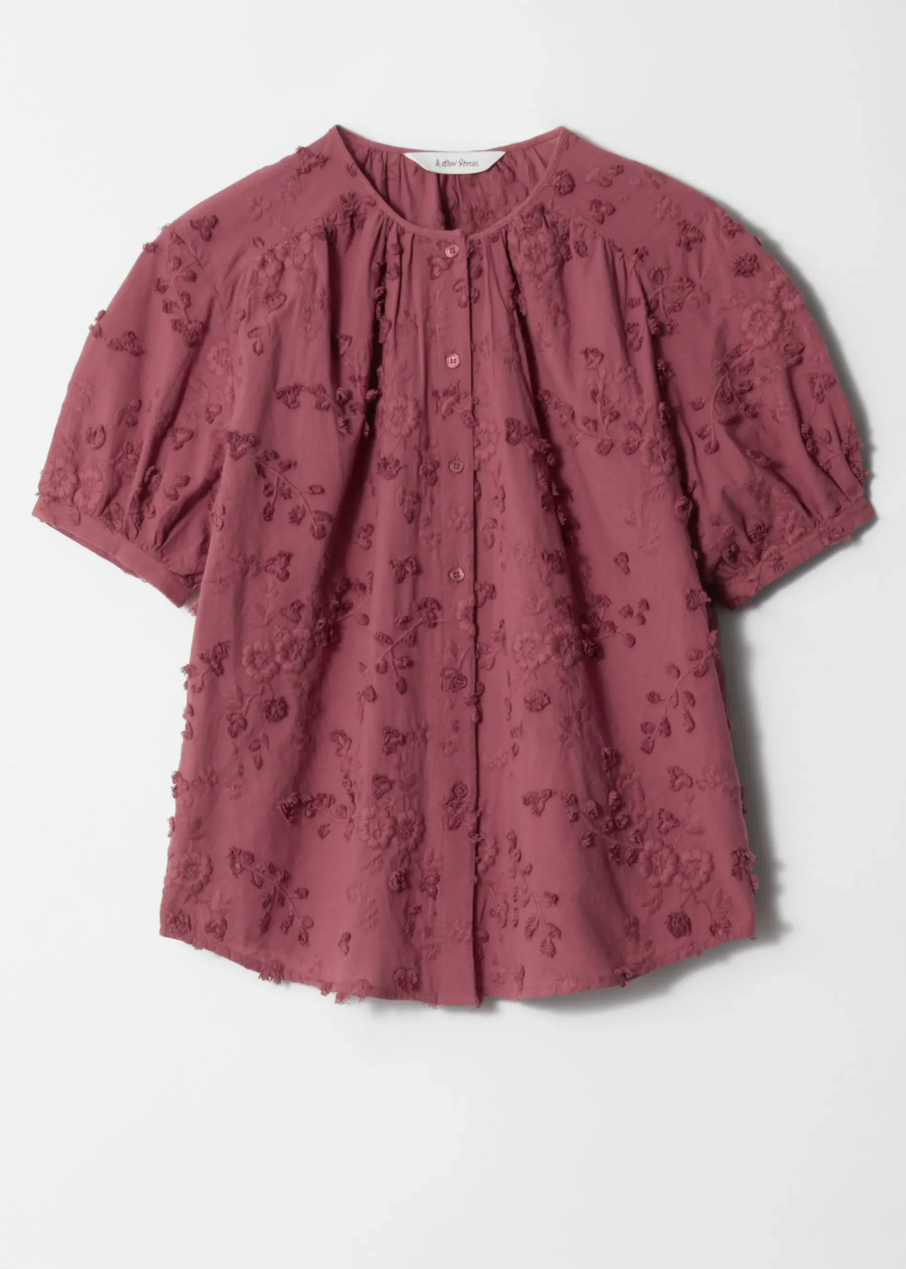 & Other Stories Oversized-Bluse mit Puffärmeln
