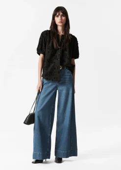 & Other Stories Oversized-Bluse mit Puffärmeln