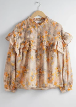 & Other Stories Oversized-Bluse mit Rüschen