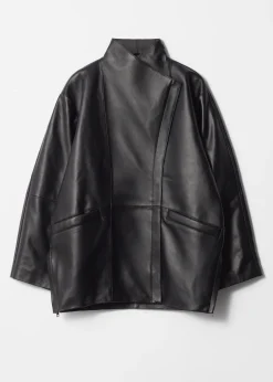 & Other Stories Oversized-Lederjacke mit Kokonsilhouette