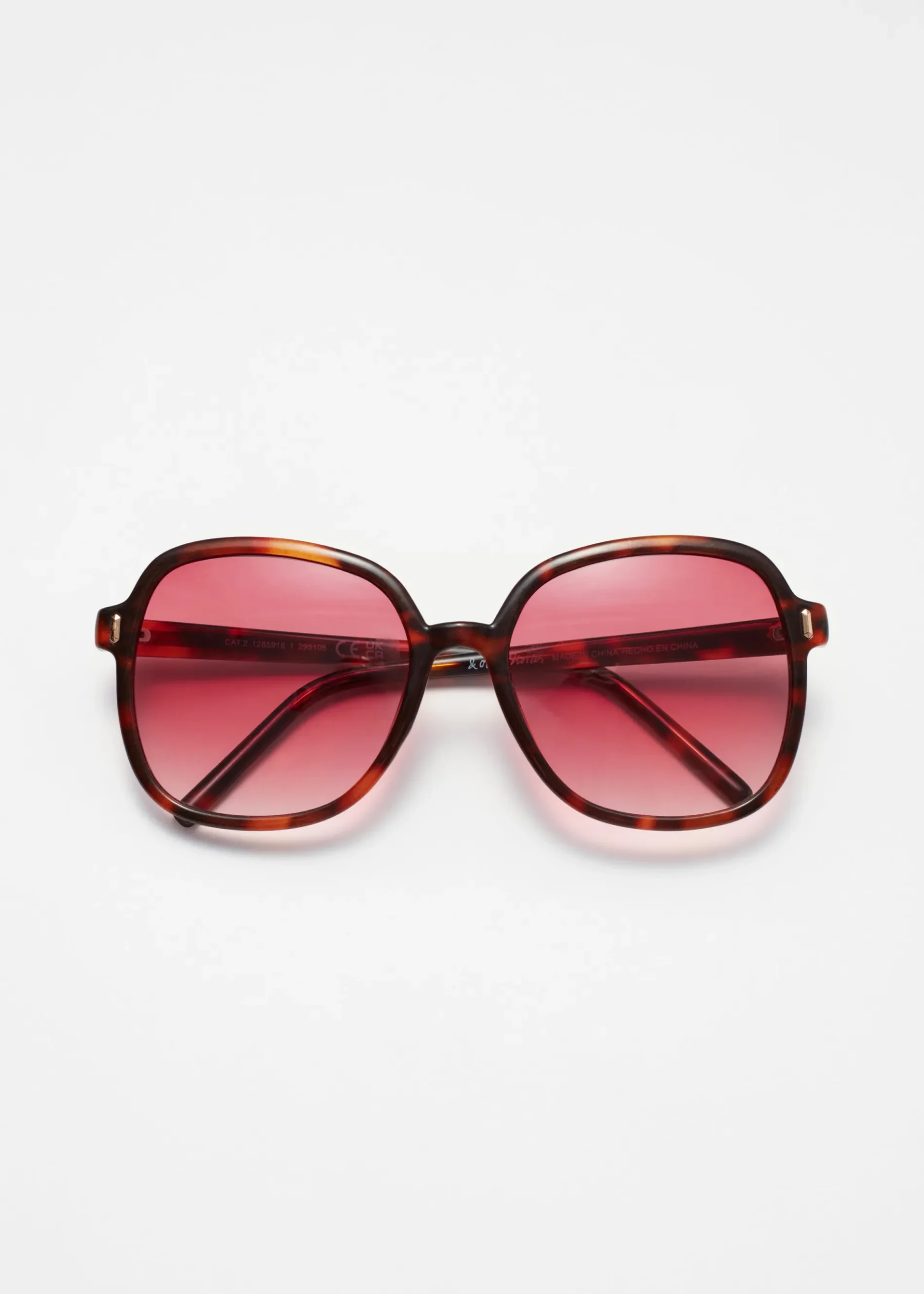 & Other Stories Oversized-Sonnenbrille mit schmalem Rahmen