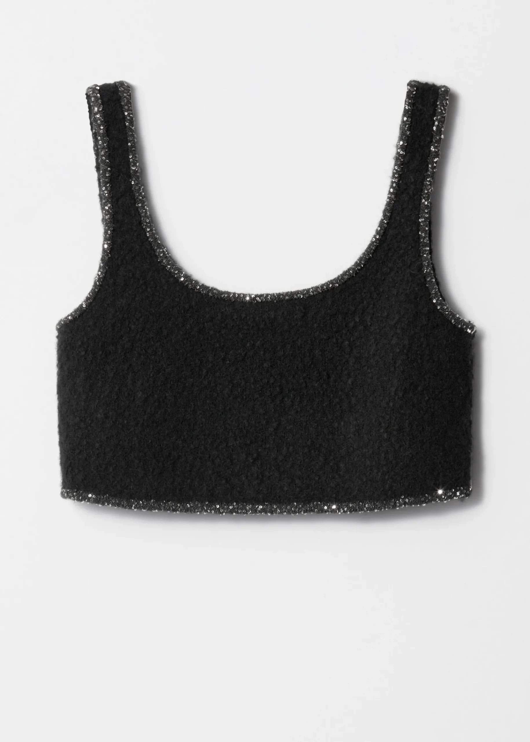 & Other Stories Paillettenbesetztes Bralette-Oberteil aus Bouclé