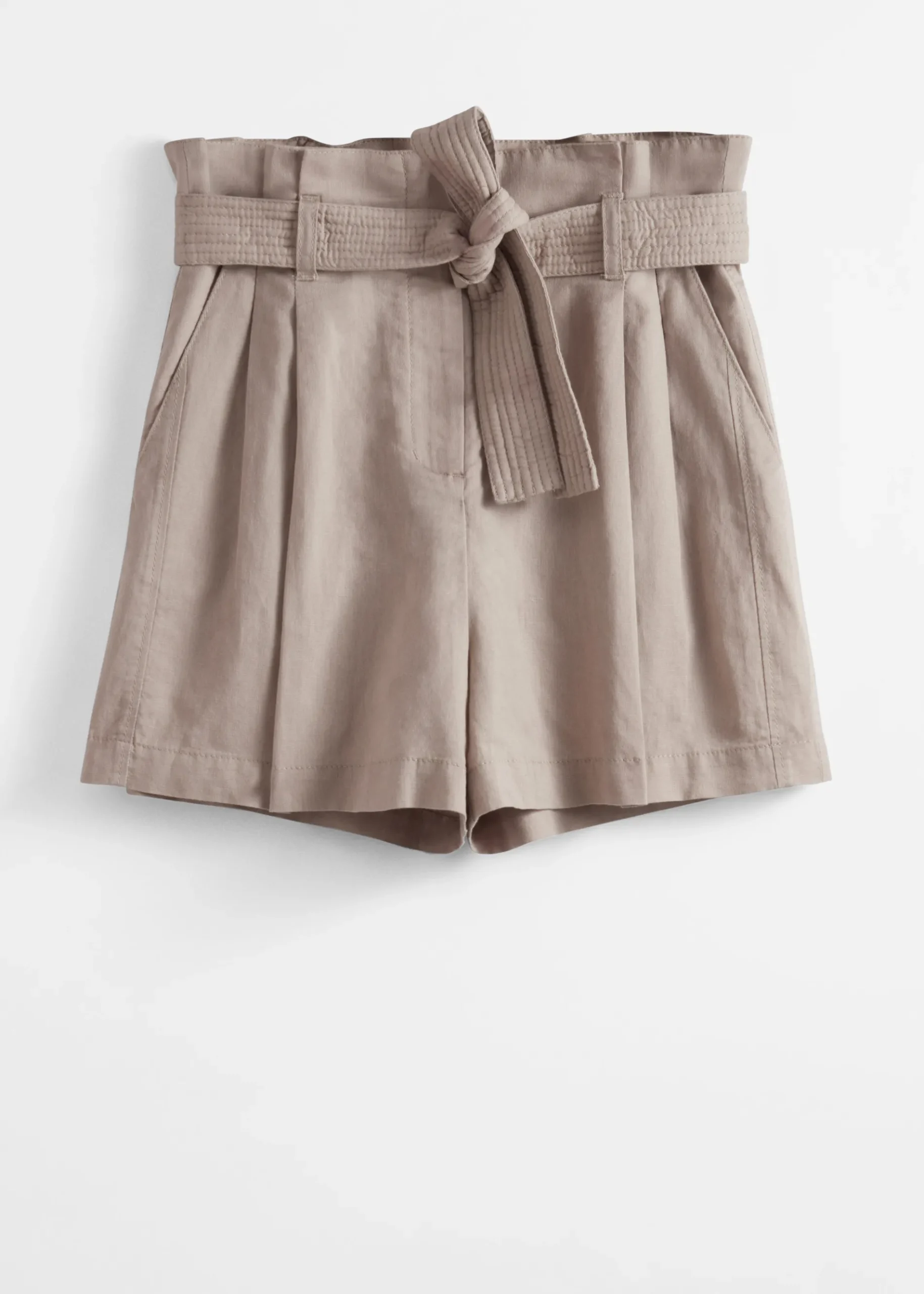 & Other Stories Paperbag-Shorts aus Leinen-Mix