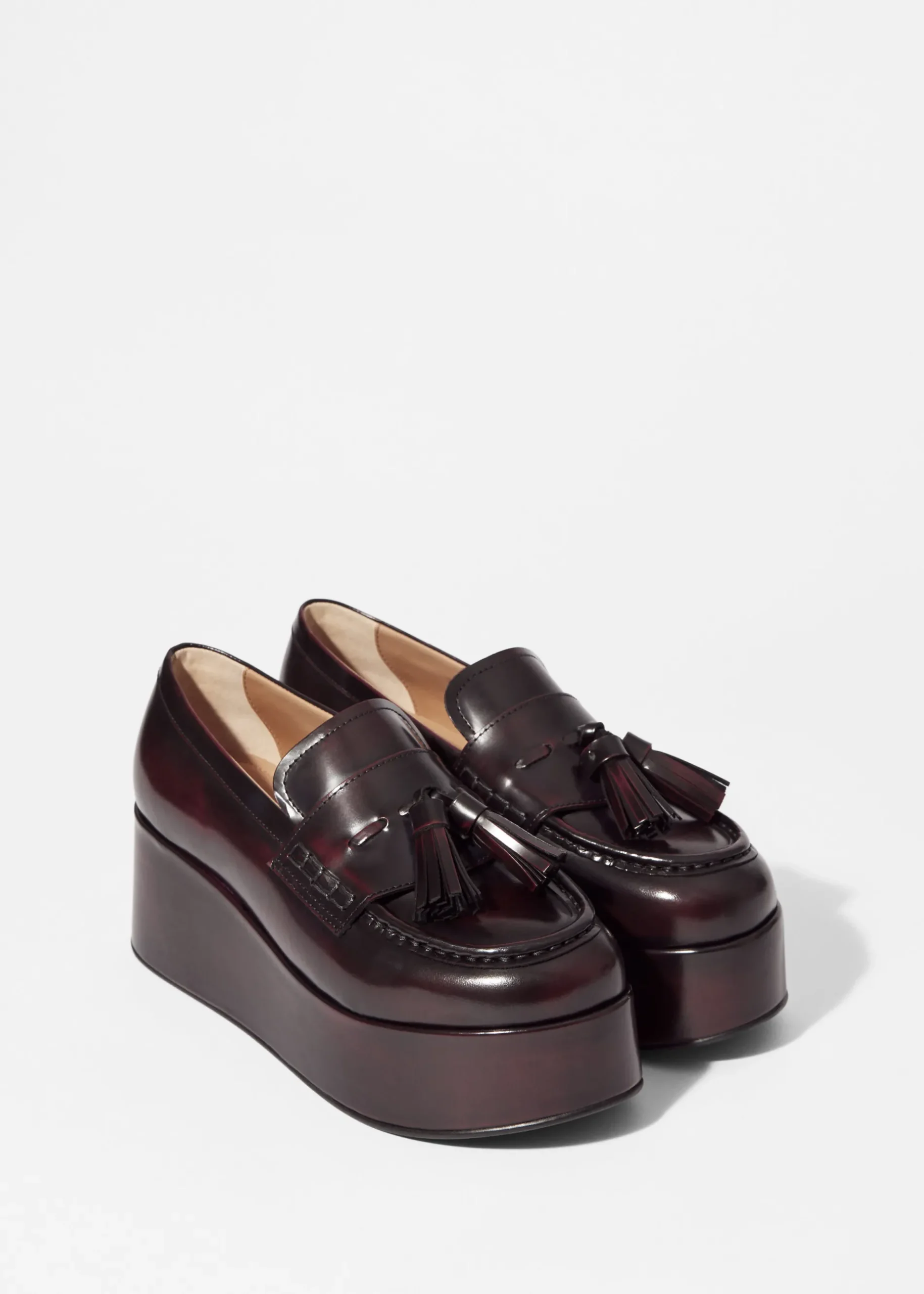 & Other Stories Plateau-Loafer aus Leder