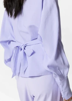 & Other Stories Plissierte Bluse mit U-Boot-Ausschnitt