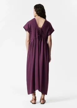 & Other Stories Plissiertes Midikleid mit Dolman-Ärmeln