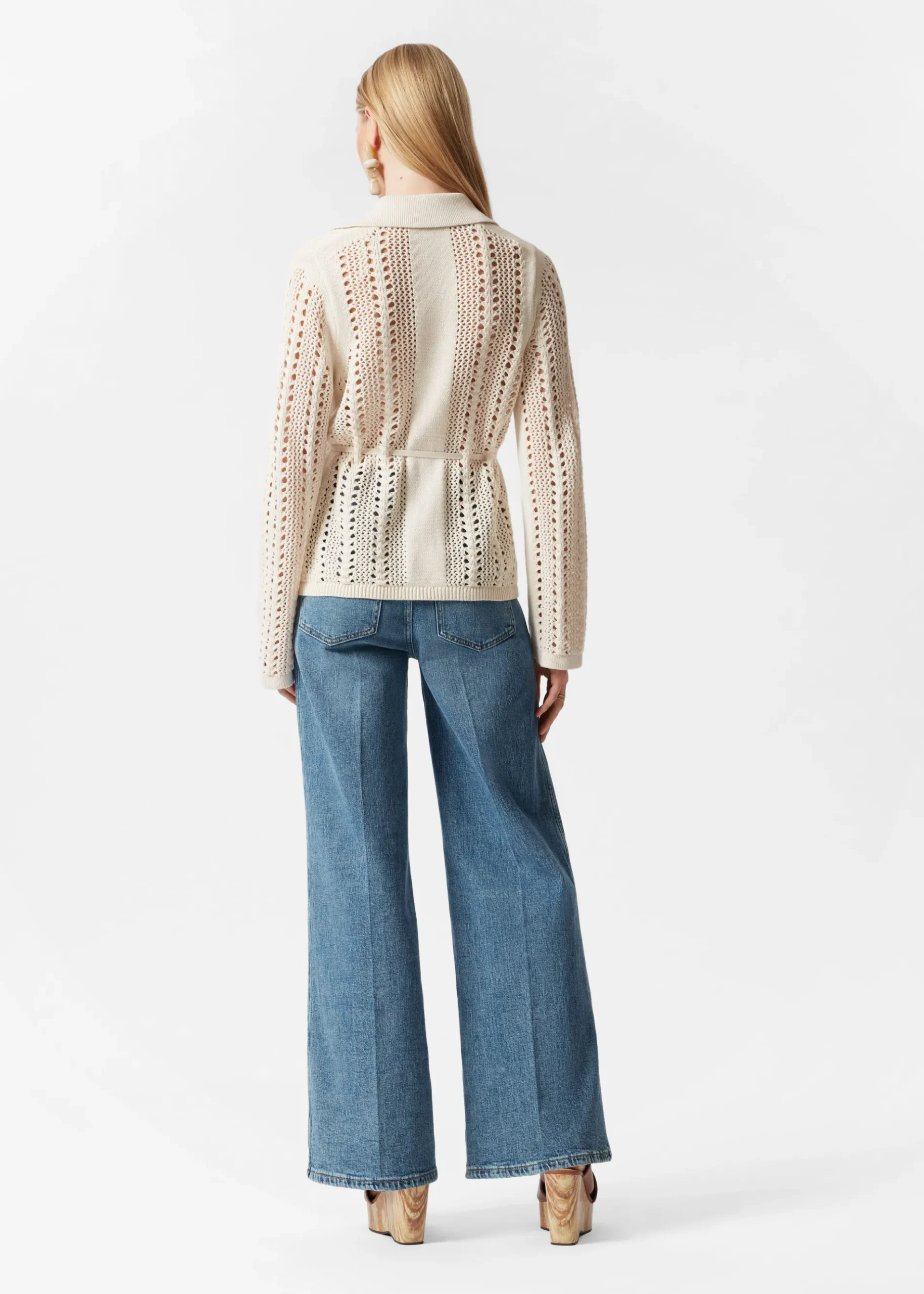 & Other Stories Pointelle-Strickjacke
