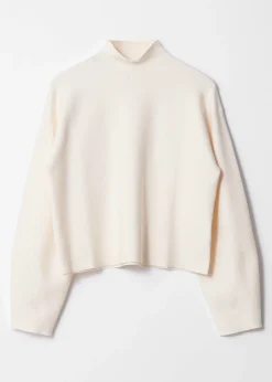& Other Stories Pullover aus Doppelstrick mit Stehkragen