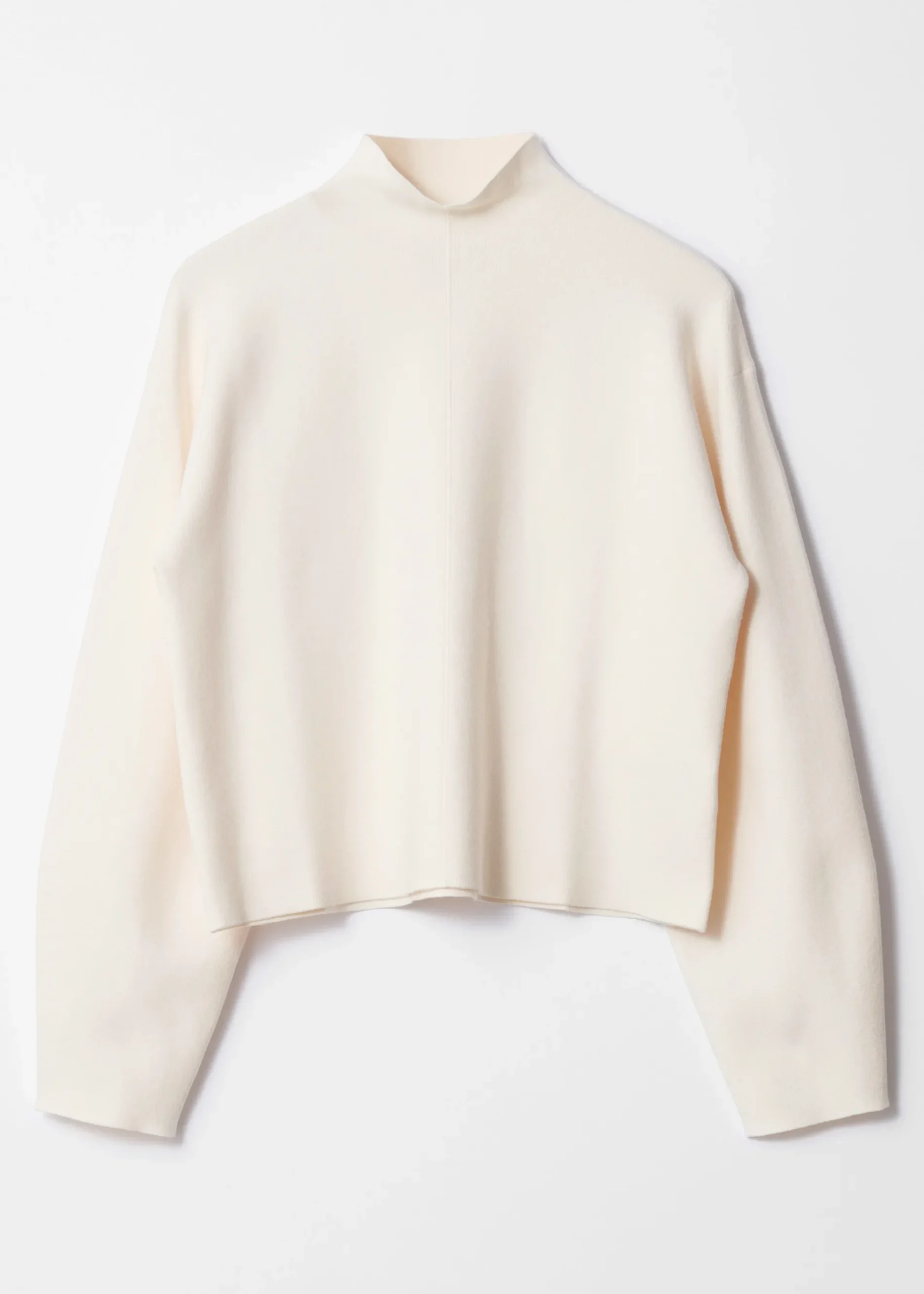 & Other Stories Pullover aus Doppelstrick mit Stehkragen