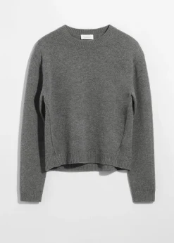 & Other Stories Pullover aus Merinowolle mit Schulterpolstern