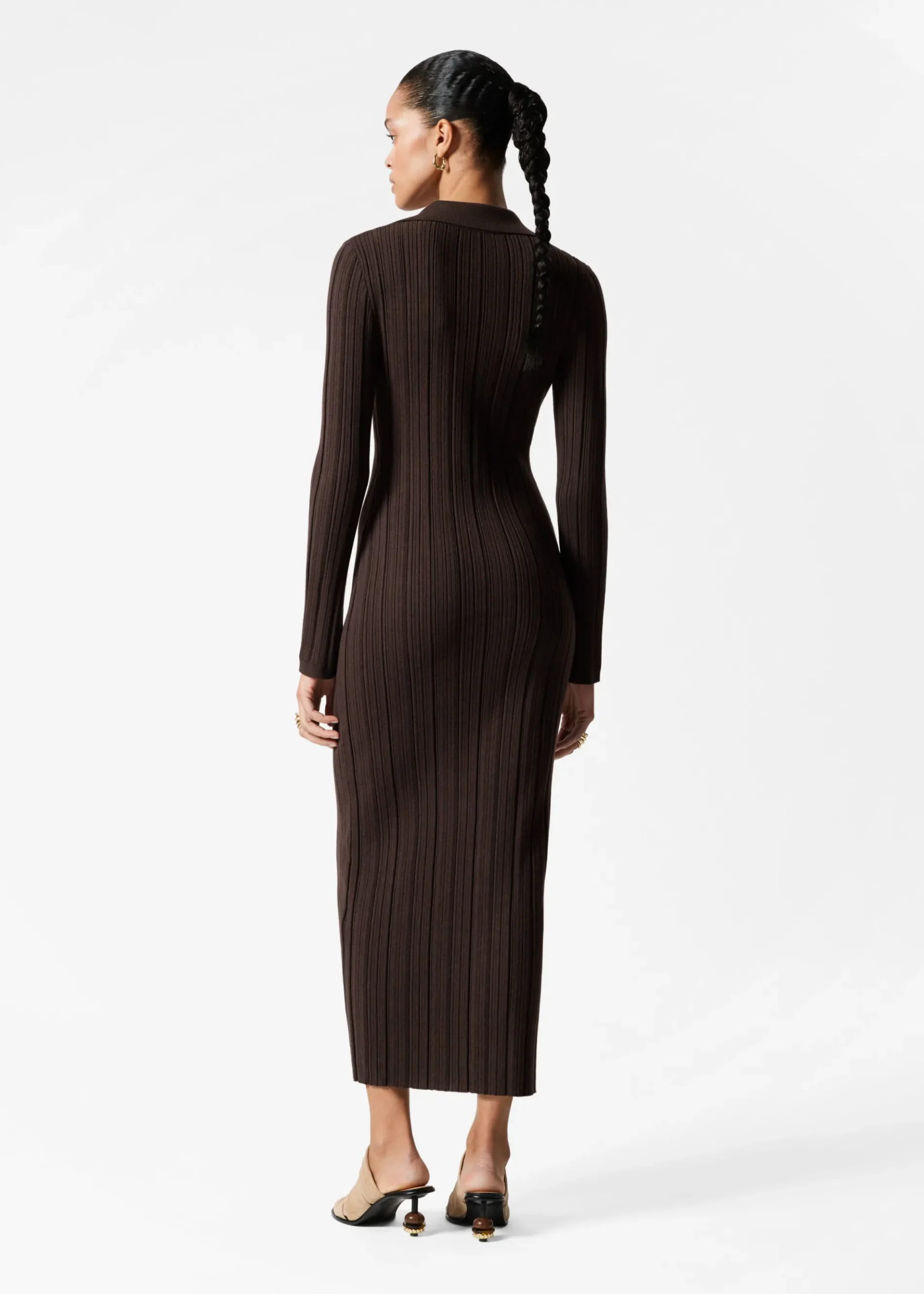 & Other Stories Rippstrick-Maxikleid aus Wolle