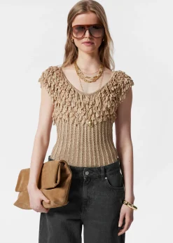 & Other Stories Rippstrickoberteil mit Fransen