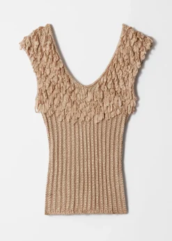 & Other Stories Rippstrickoberteil mit Fransen