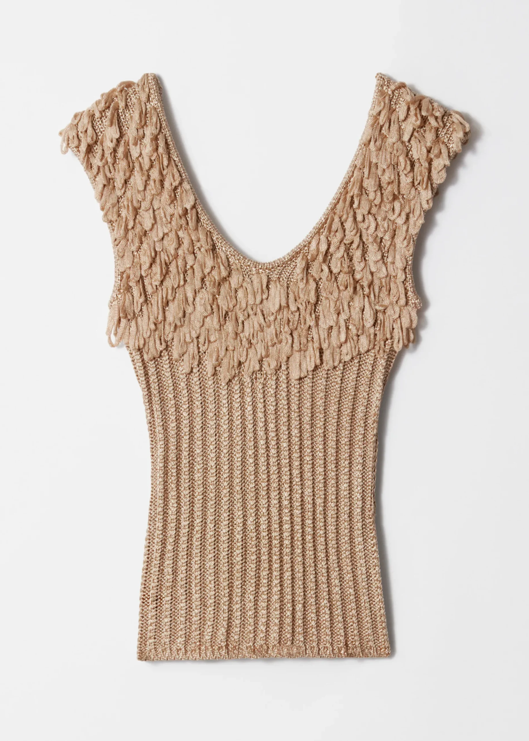 & Other Stories Rippstrickoberteil mit Fransen