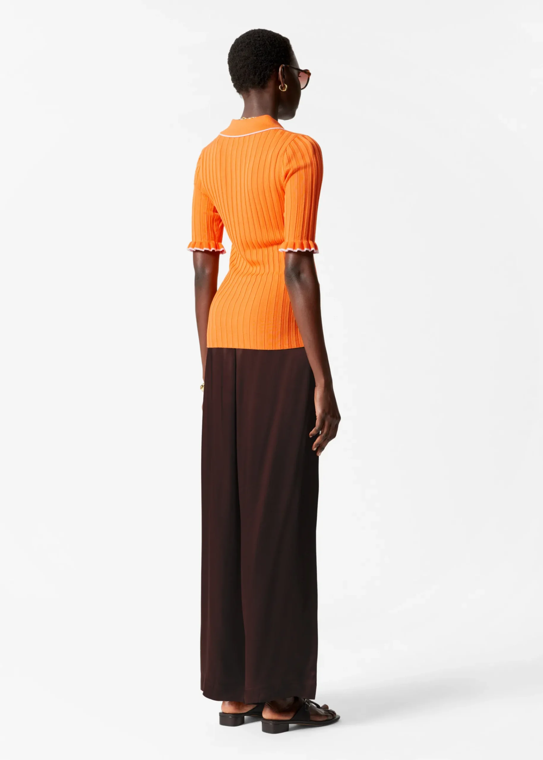 & Other Stories Rippstrick-Poloshirt