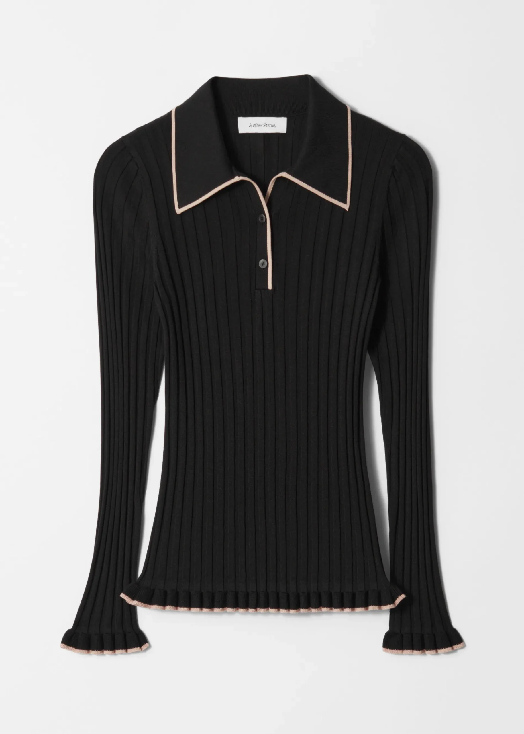 & Other Stories Rippstrick-Poloshirt
