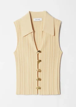 & Other Stories Rippstrick-Tanktop mit Kragen