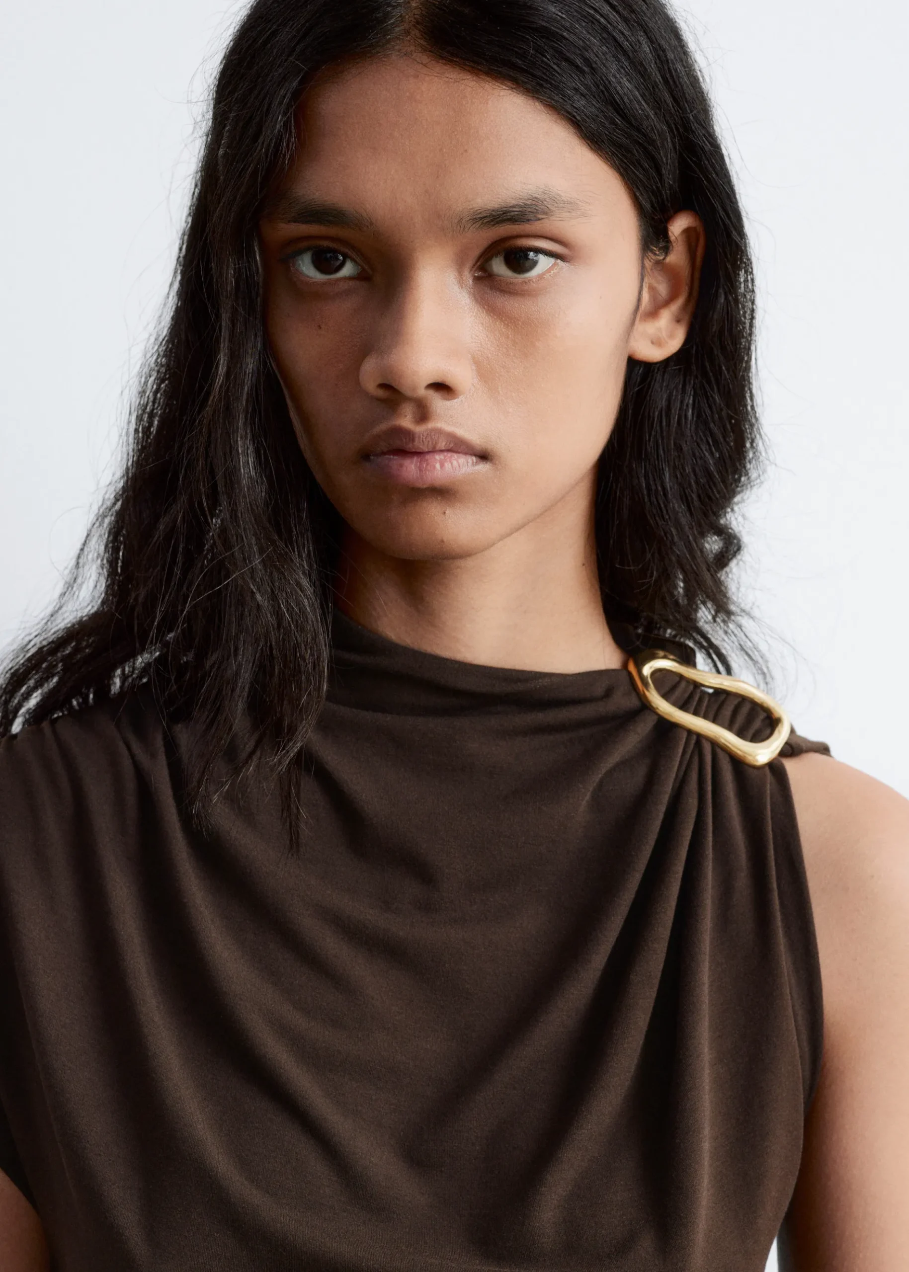 & Other Stories Ruche GoldBuckle Top