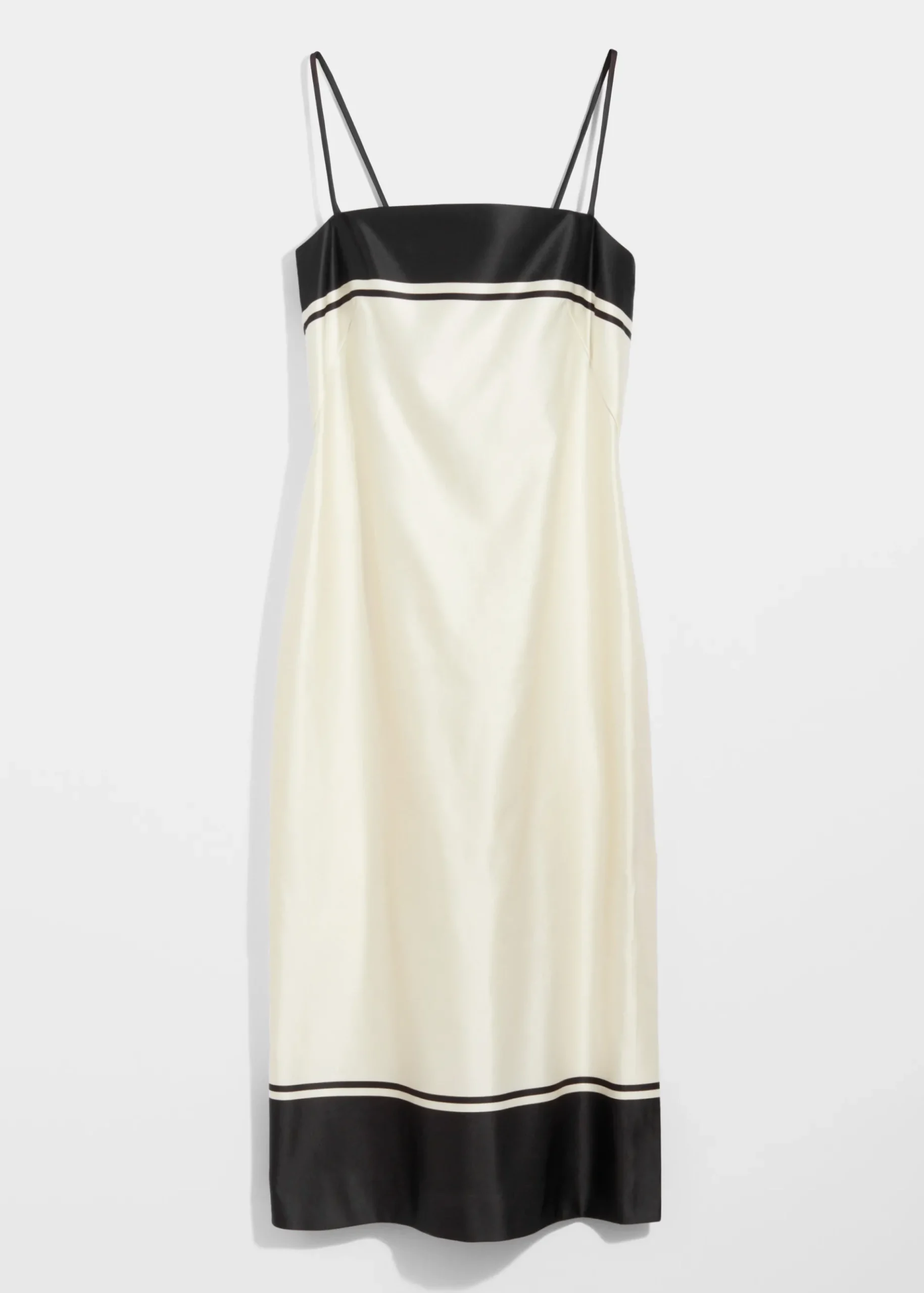 & Other Stories Satin-Midikleid mit schmalen Trägern